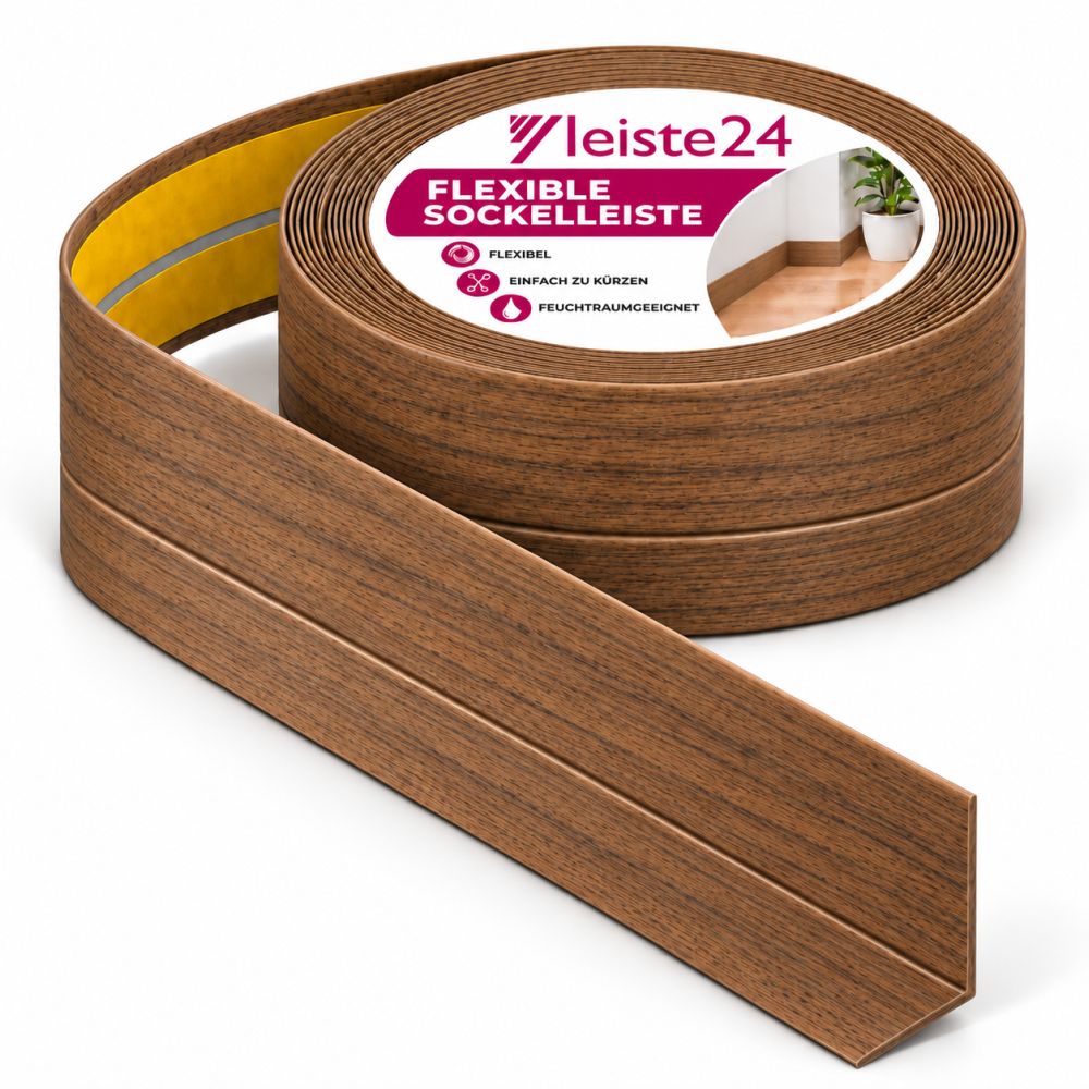 Weichsockelleiste 32 x 23mm -  Nussbaum