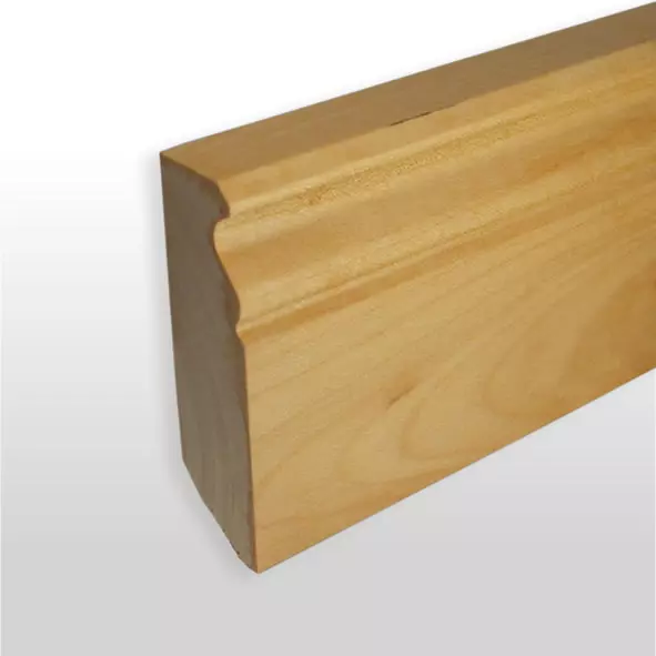 Solid wood skirting 60 mm with Berlin profile oiled maple