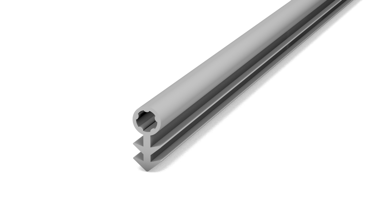 Rubber seal light gray - roll of 100 m