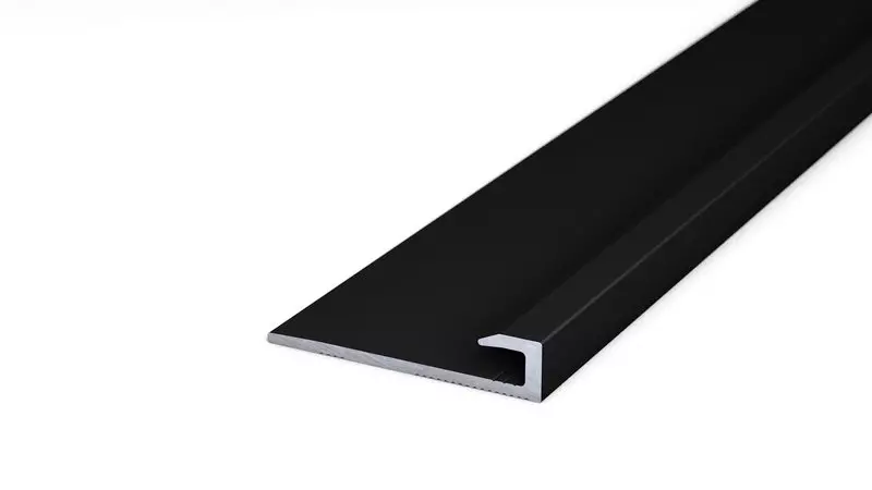 Alu-Abschlussprofil Nr. 211, 27 x 5,4 mm - Schwarz 270 cm