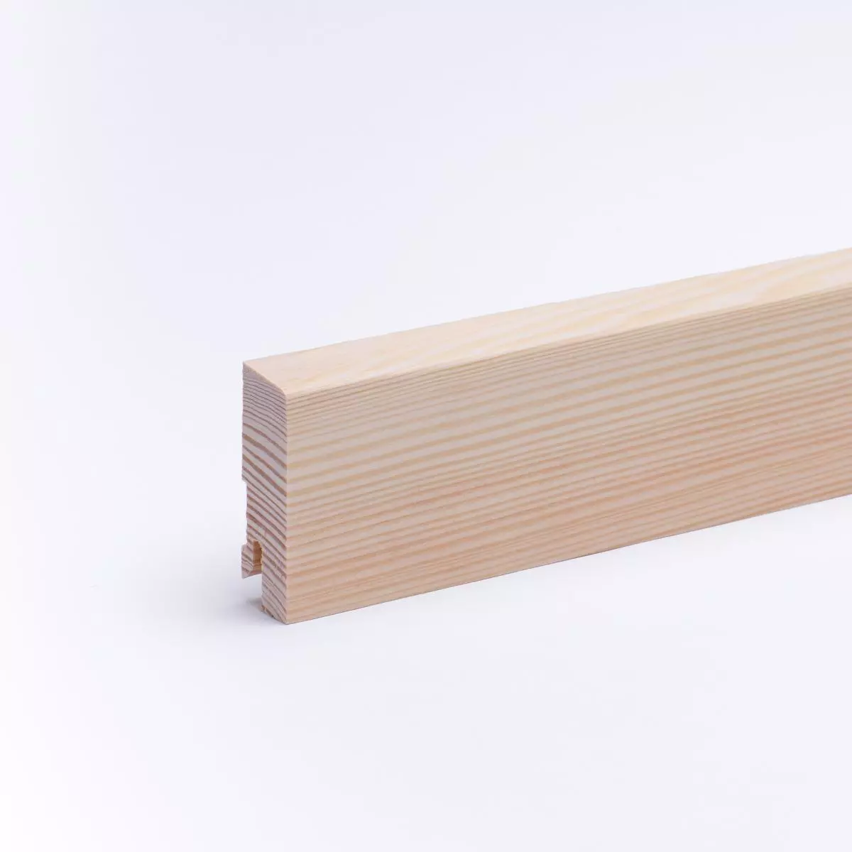 solid wood skirting 60 mm with chamfered front edge oiled pine