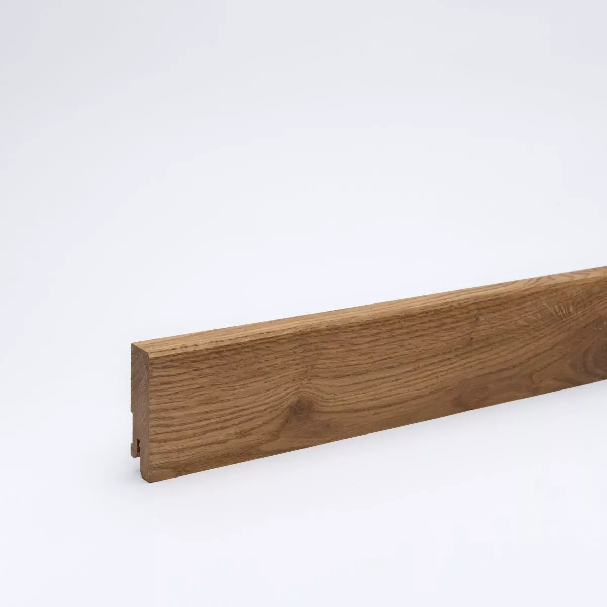 Massivholz-Sockelleiste 60x16mm gefast - Eiche geölt
