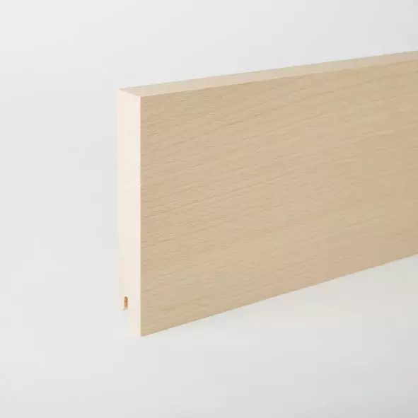 solid wood skirting 100mm quadrangular untreated beech
