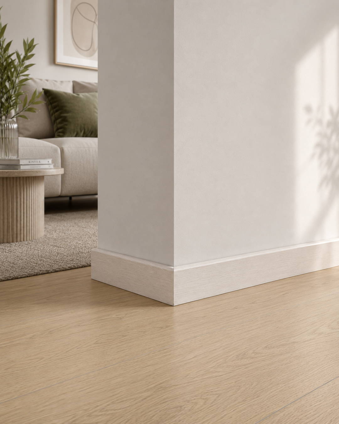 Sockelleiste mit Holzoptik 60 mm Eiche Arktis
