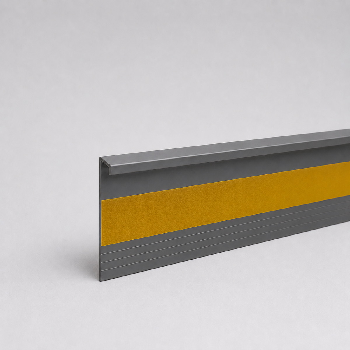 Einklebeleiste Teppichleiste Grau ohne Steg 55 x 2500 mm
