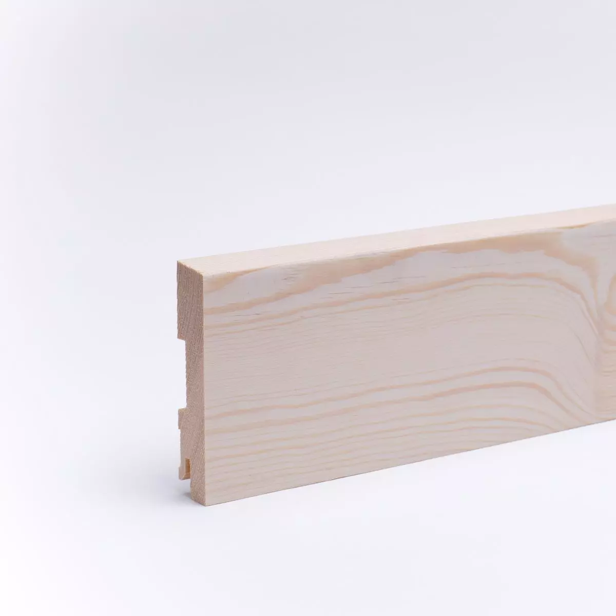 solid wood skirting 120mm with chamfered front edge untreated pine