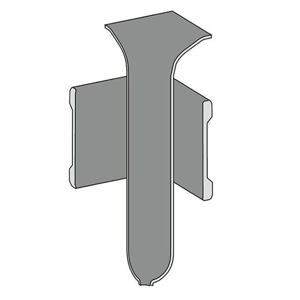 inner corner for metal clip skirtings black