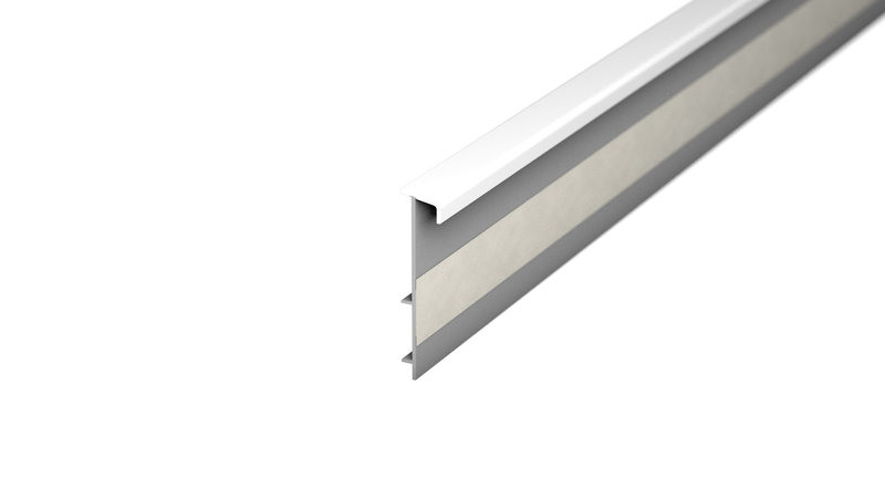 Prinz teppich-einklebeleiste con steg - Plastica. - N. 810 - Bianco 250 cm
