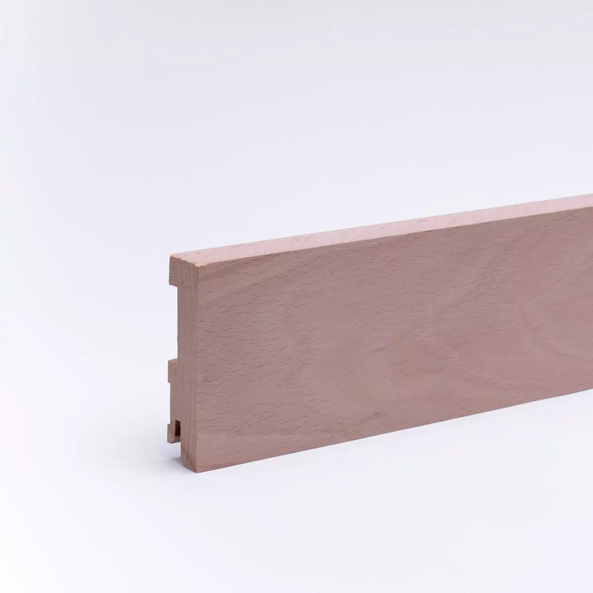 solid wood skirting 80mm quadrangular varnished beech