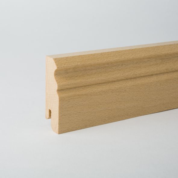 Sockelleiste Berliner Profil 80mm - Buche gelackt