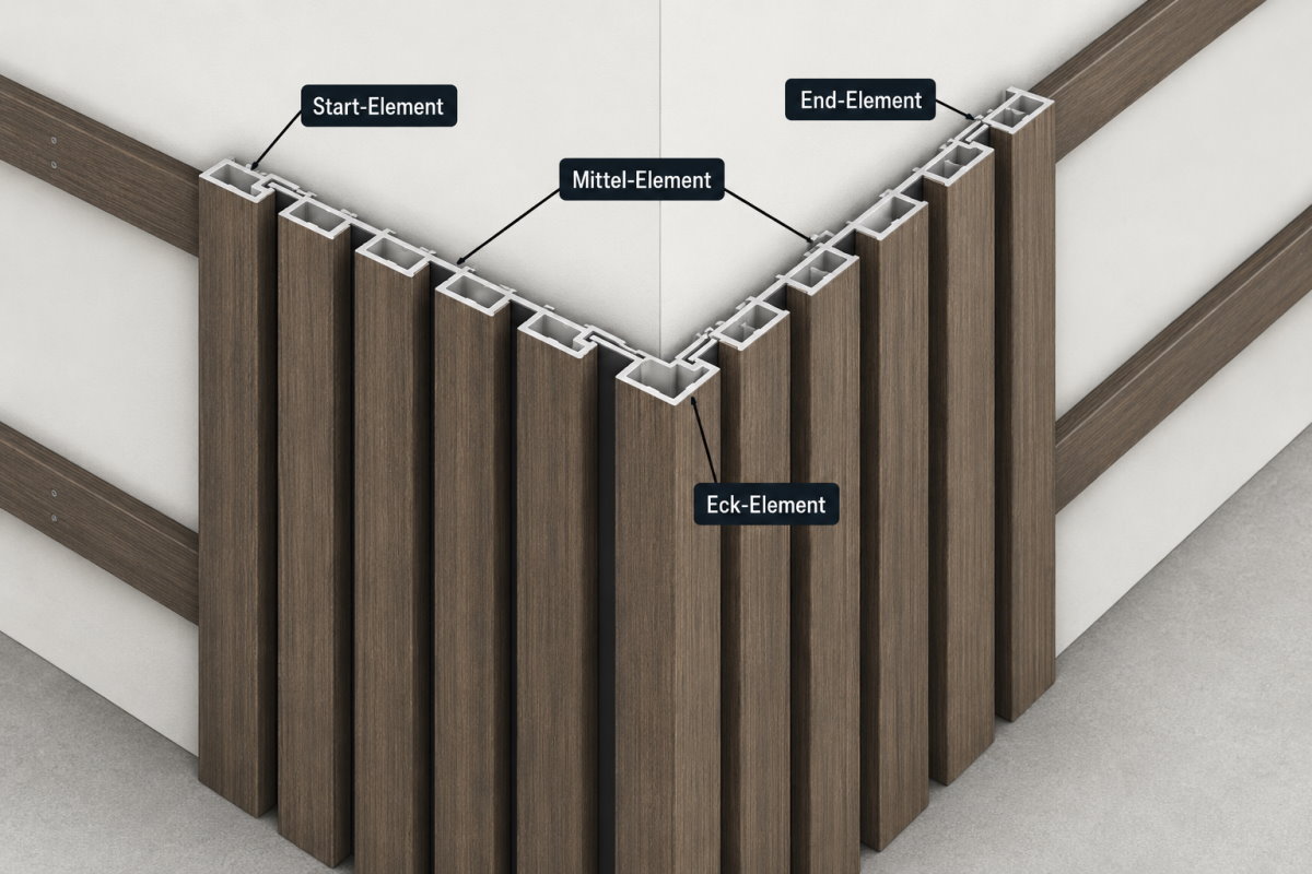 Muestra | Panel de pared para exteriores de WPC - Marrón