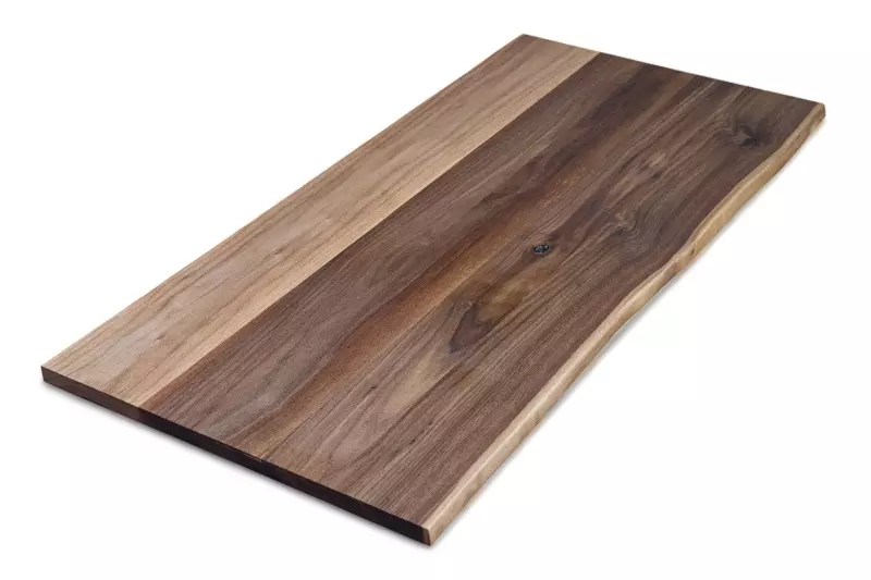 Walnut board 22 mm rustic one-sided tree edge - continuous slat
