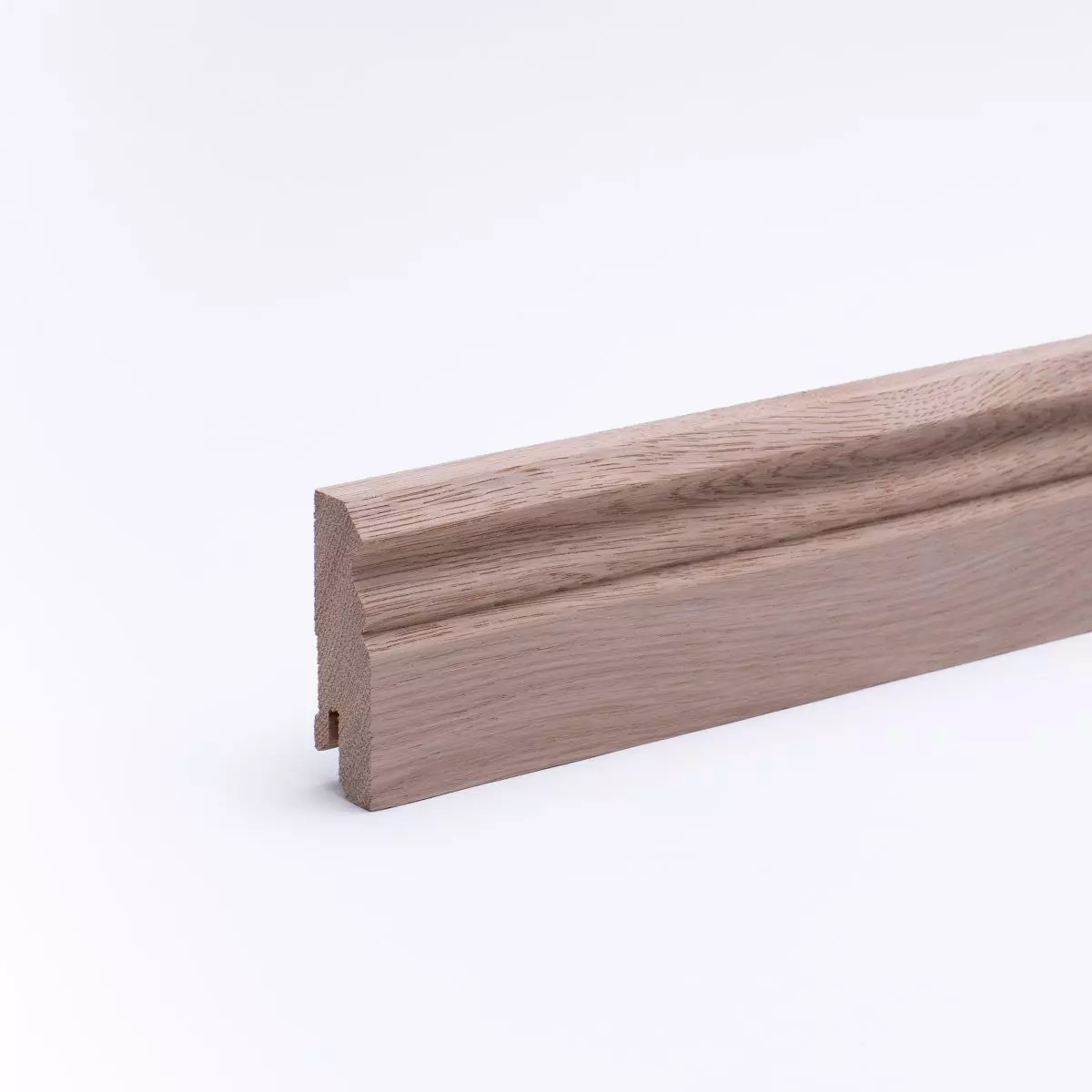 Solid wood skirting board 60x16mm Berlin profile - raw oak