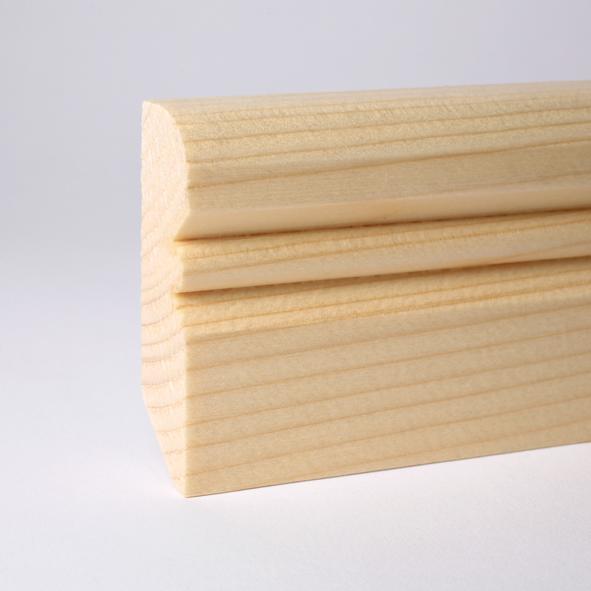 Alt-Reno Profil-Sockelleiste Massivholz 80mm - Kiefer gelackt