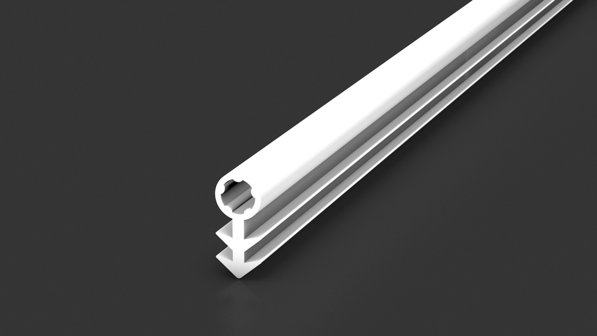 White rubber seal - roll of 100 m
