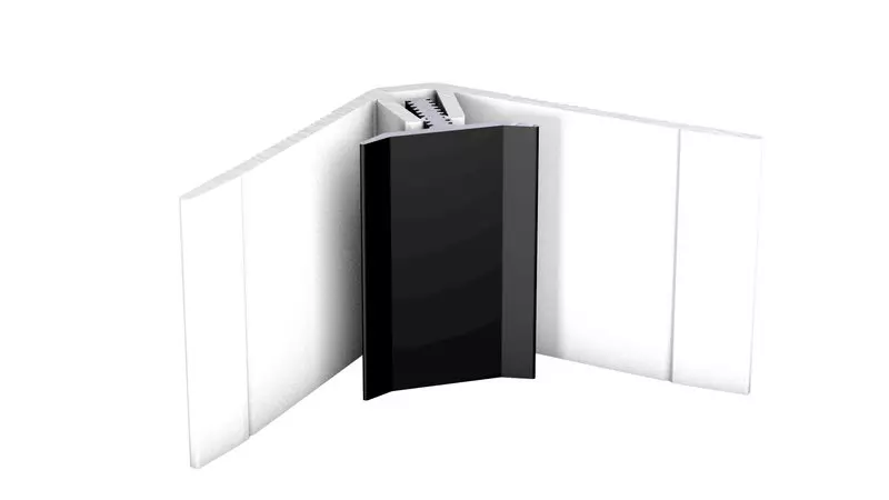 MuraTec Alu-Innenwinkel, Schwarz - für Belagstärken 3,0 - 5,0 mm