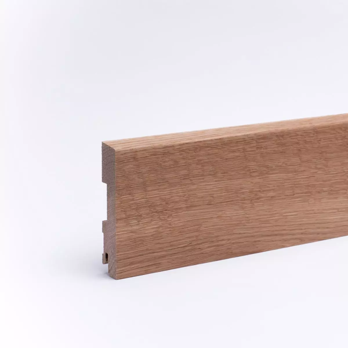 solid wood skirting 100mm with chamfered front edge oiled oak