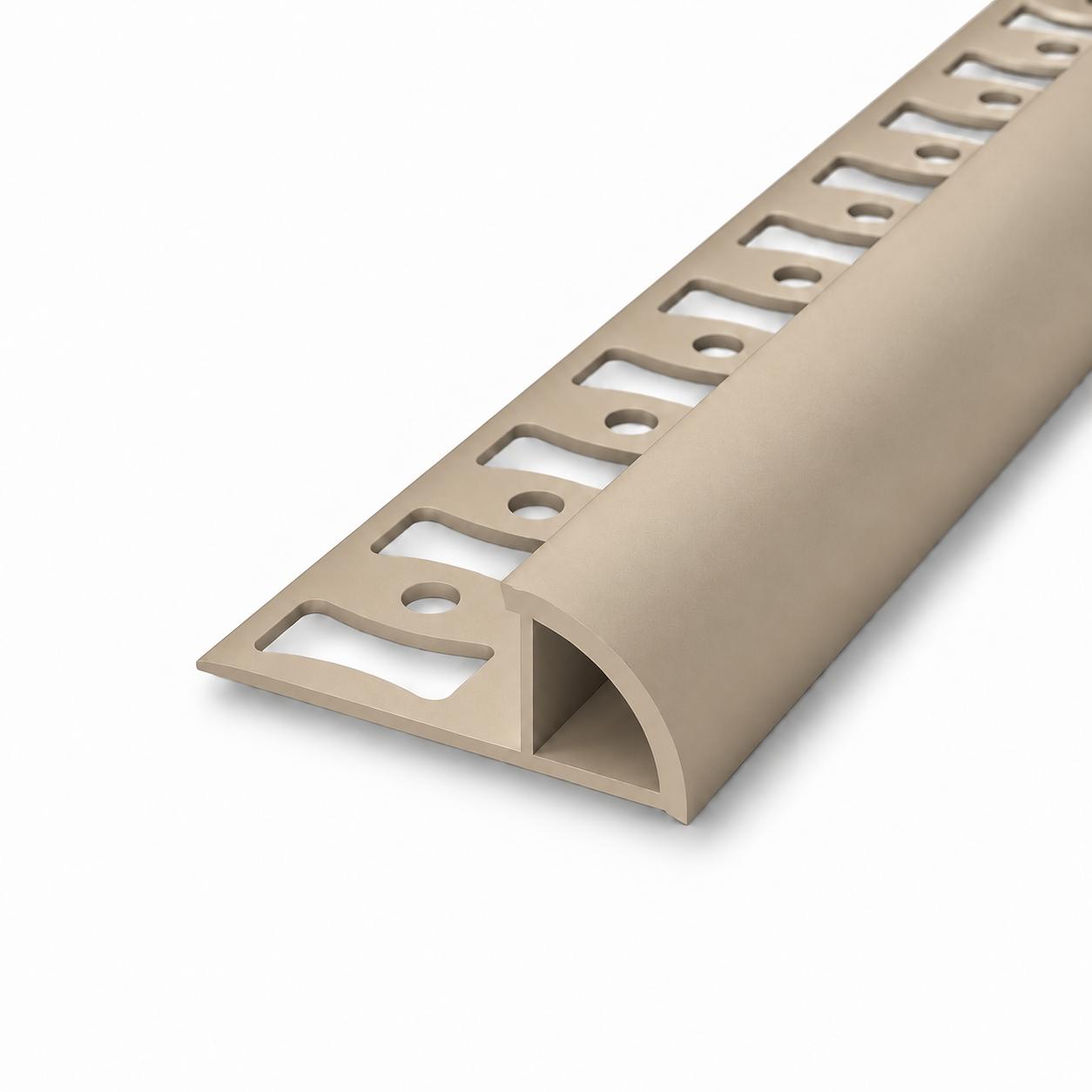 Profil quadrant fin angle en plastique 8 mm beige