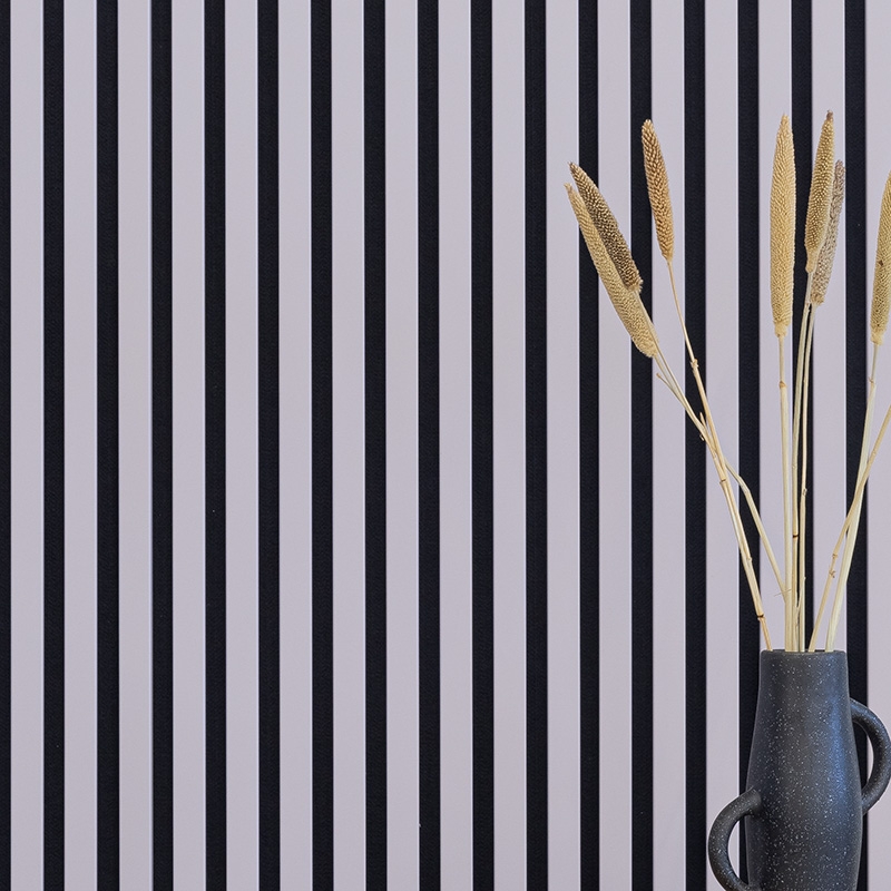 Acoustic+ Akustikpaneel Rose 2400 x 600 mm - Akustikfilz Schwarz
