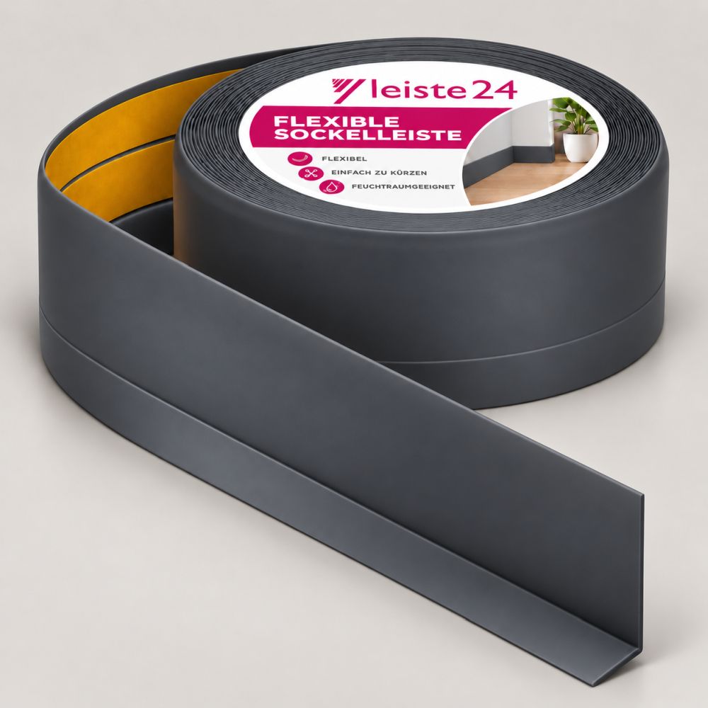 Weichsockelleiste 50 x 15mm - Graphit