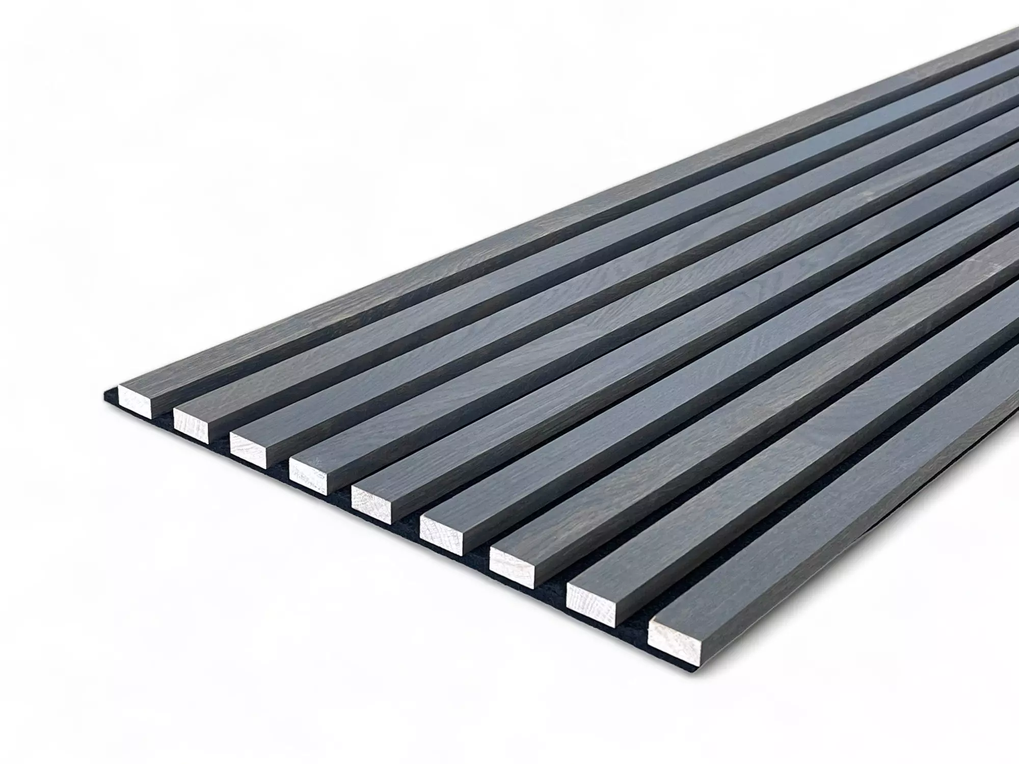 Massivholz Akustikpaneele 2600 x 400 mm Eiche natur - Mountain Grey