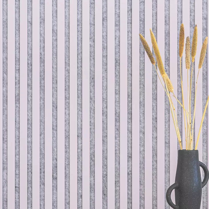 Muster - Rose - Akustikfilz Grau