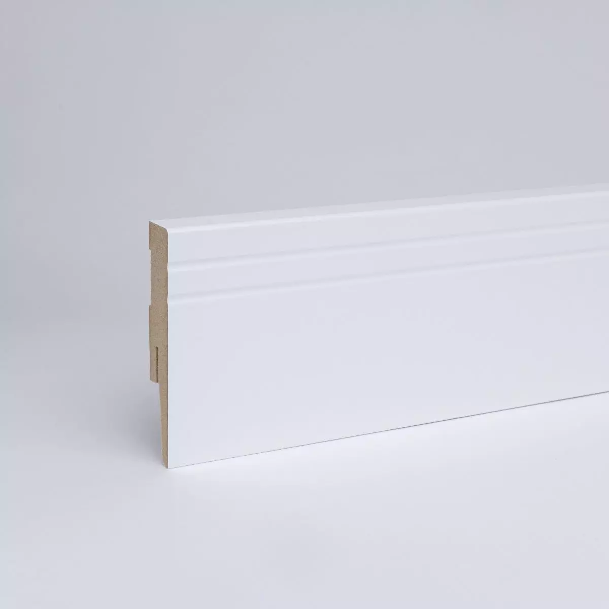 Sockelleiste Cottbusser Profil 80 mm MDF - Weiß
