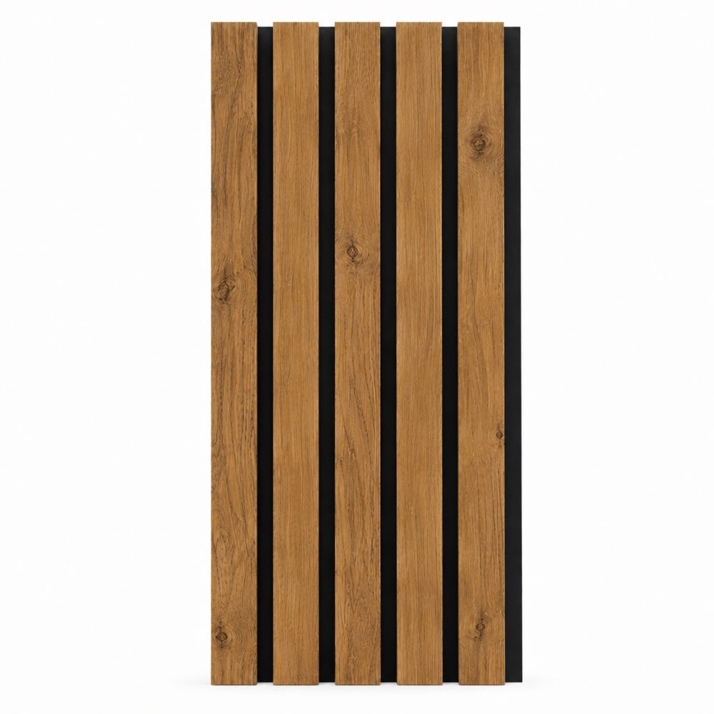 Pannello acustico LX 2600 x 400 mm - Feltro acustico nero - Rovere rustico