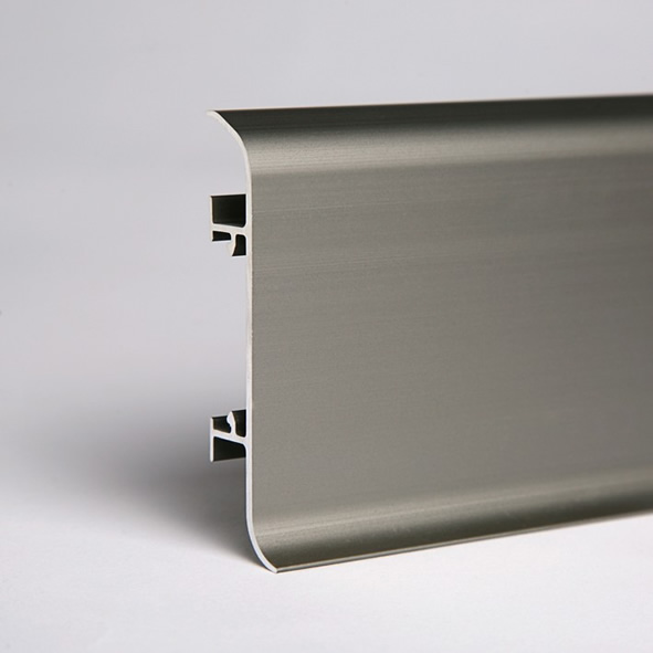 Metal clip skirting - burnished aluminum