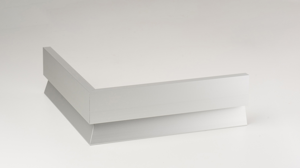outer corner for Metal LED-skirting 80 x 13mm No.358 - aluminium silver