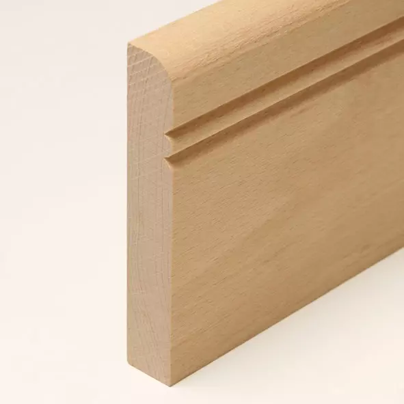 solid wood skirting 100mm with Altreno profile untreated beech