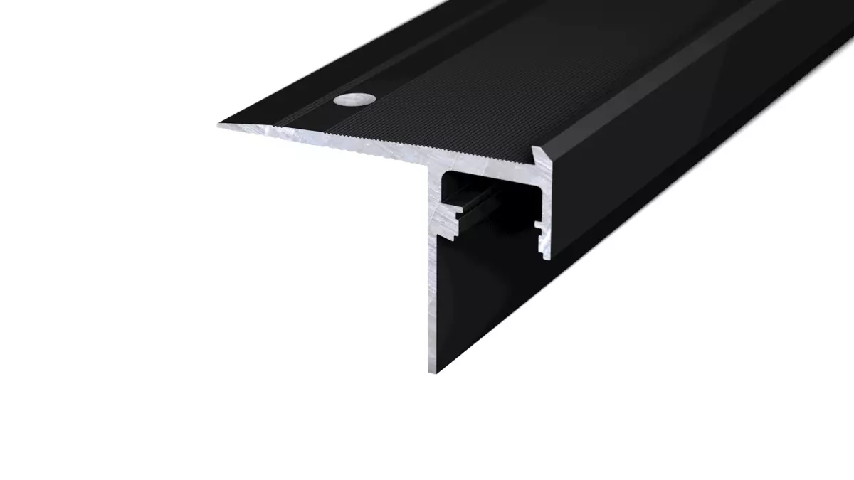 LED-Treppenkantenprofil 219 Schwarz pulverbeschichtet - 2,50m