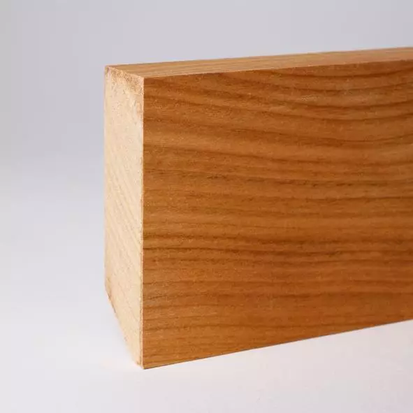 Square solid wood skirting 80mm - Oiled cherry