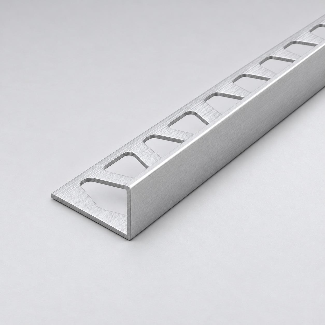 Giunti in alluminio per piastrelle profilo terminale argento 12 mm