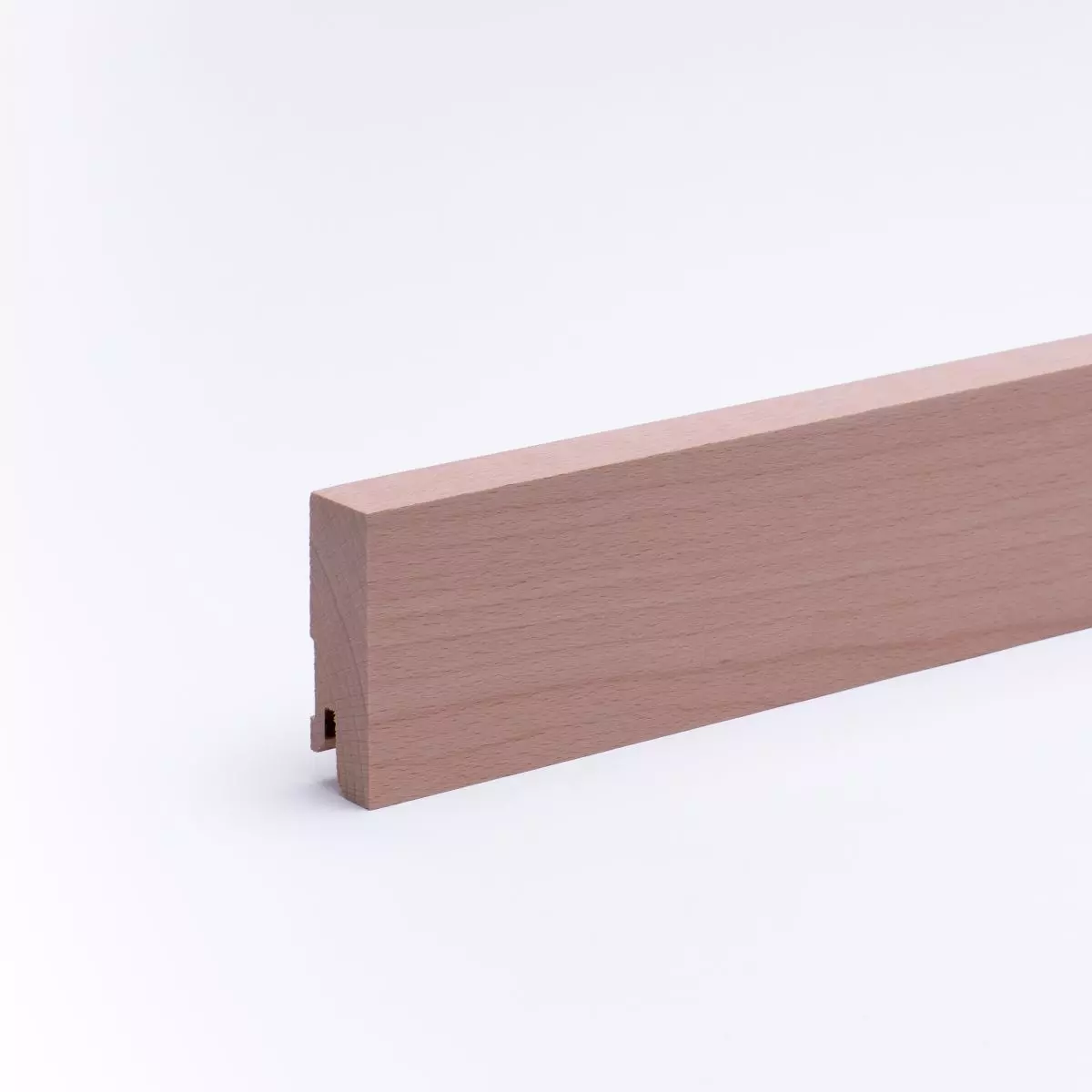 solid wood skirting 60mm with quadrangular varnished beech