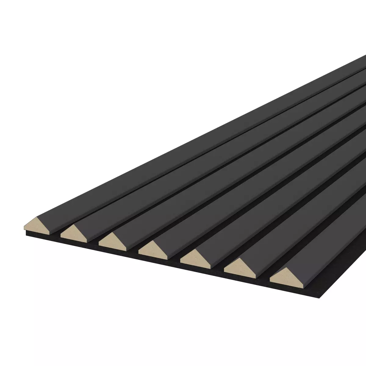 Akustikpaneel K2 - Filzfarbe Schwarz 2600x400mm - verschiedene Farben