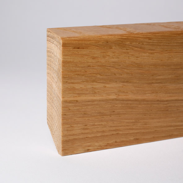 Massivholz Sockelleiste 60mm abgeschrägt - Buche gelackt