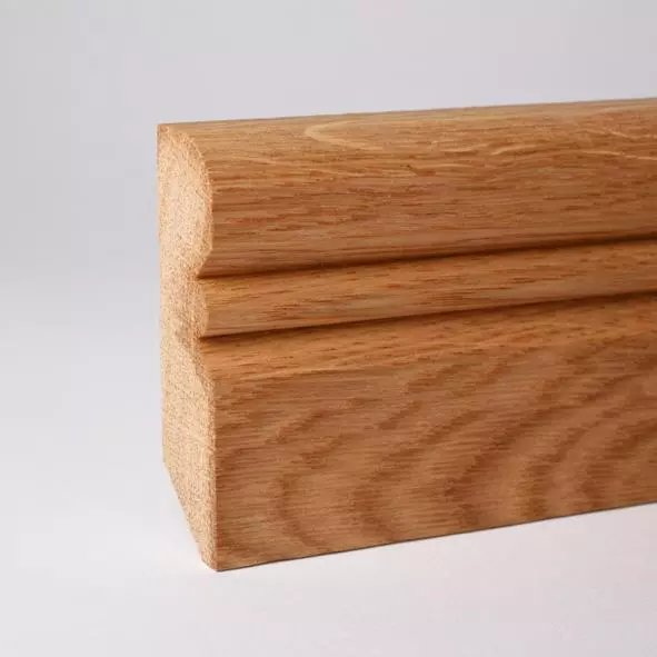 solid wood skirting 80mm with Altreno profile oiled oak