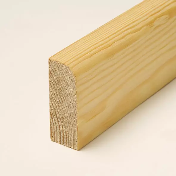 solid wood skirting 100mm with rounded front edge oiled pine