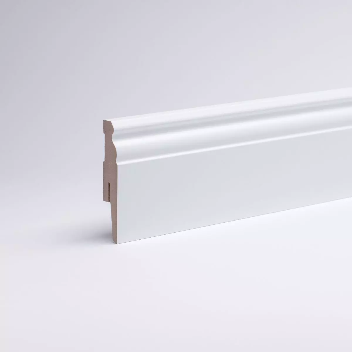 Sockelleiste Berliner Profil 80 mm MDF - Weiß lackierfähig