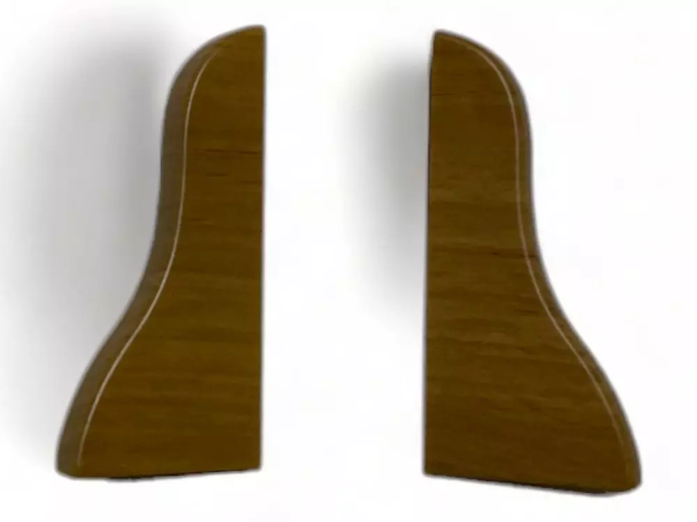 Abschluß links und rechts für Kunststoff Sockelleiste 21 x 48 x 2.500 Eiche