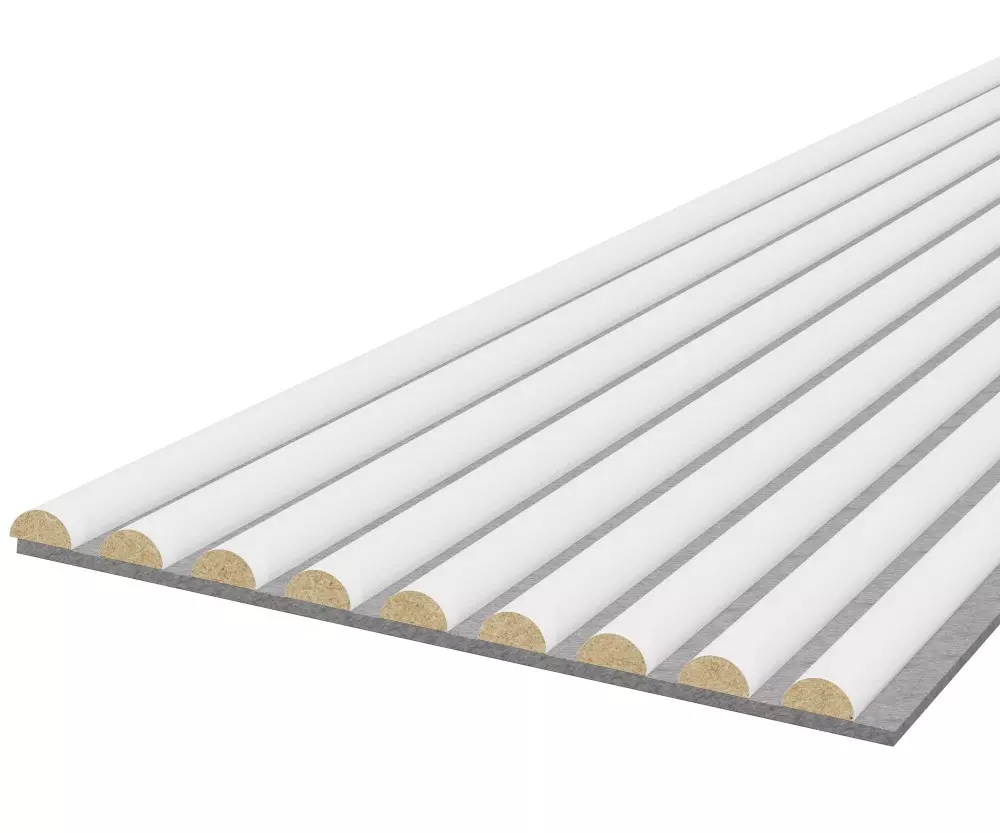 Sample WAVE - White - Acoustic felt Grey