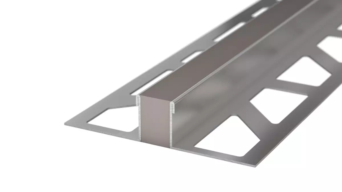 Stainless steel expansion joint - EPDM joint - for 10mm decking - Grey 2.5m