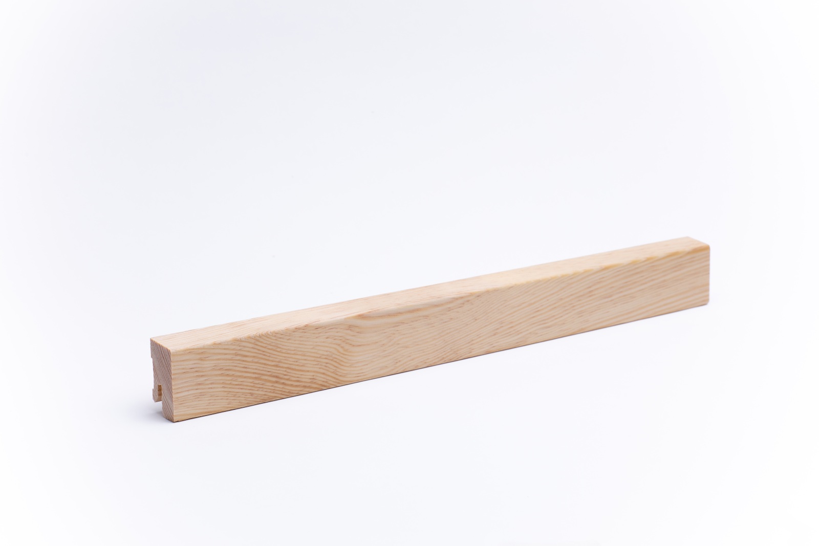 Rodapié de madera maciza borde delantero biselado 40 mm, pino aceitado