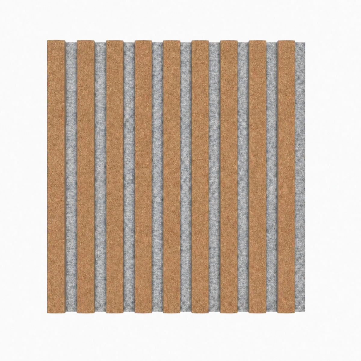 Acoustic+ Premium Akustikpaneel Kork Fein 400 x 400 mm - Akustikfilz Grau