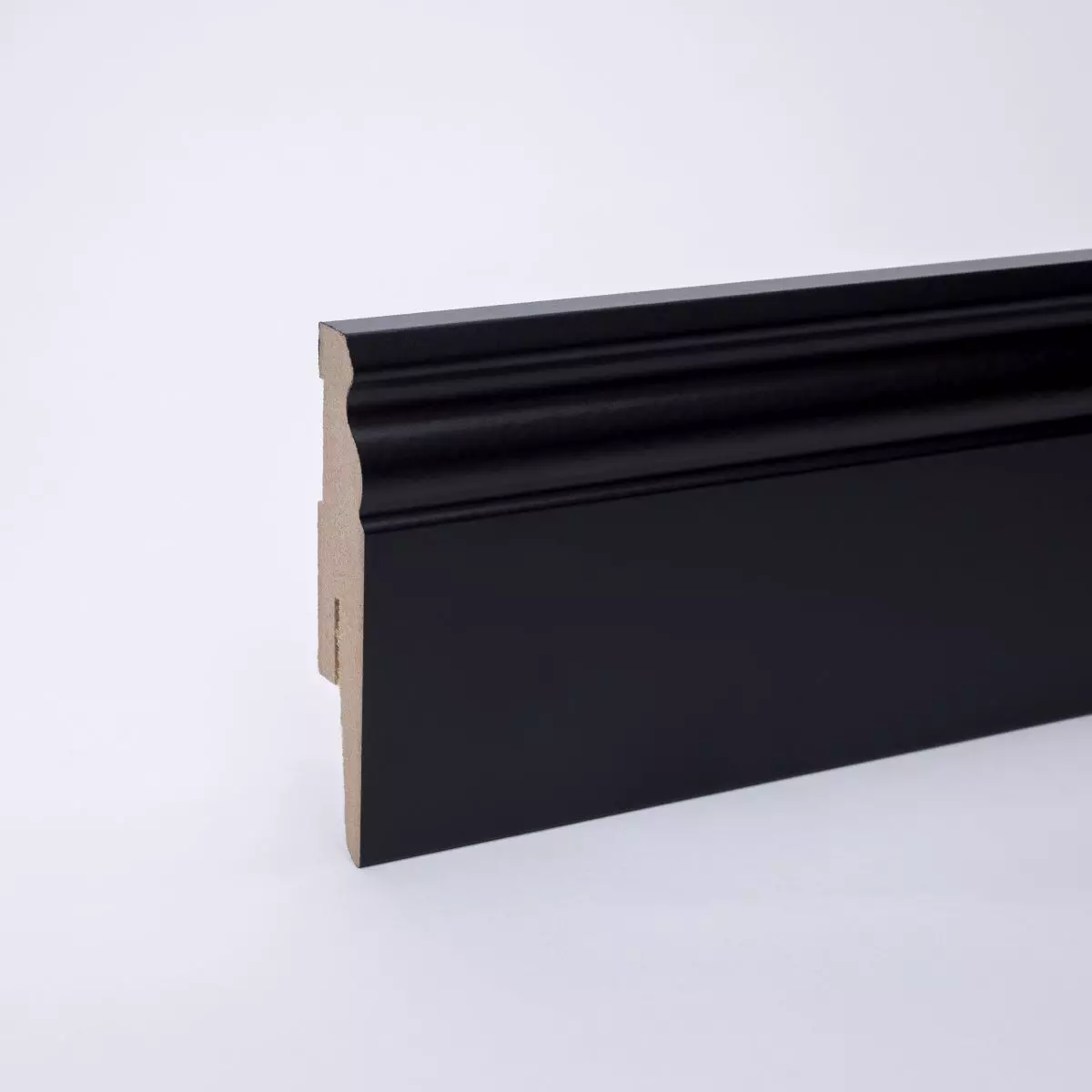 Sockelleiste Berliner Profil 80mm MDF - Schwarz