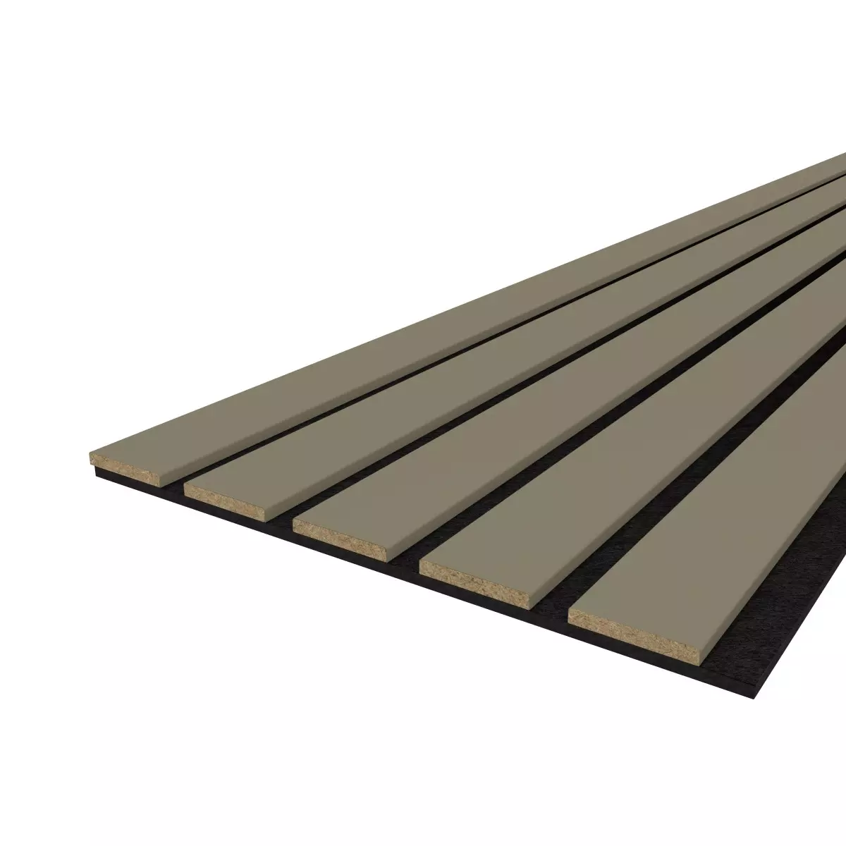 Acoustic panel LX 2600 x 400 mm - Acoustic felt Black - Olive