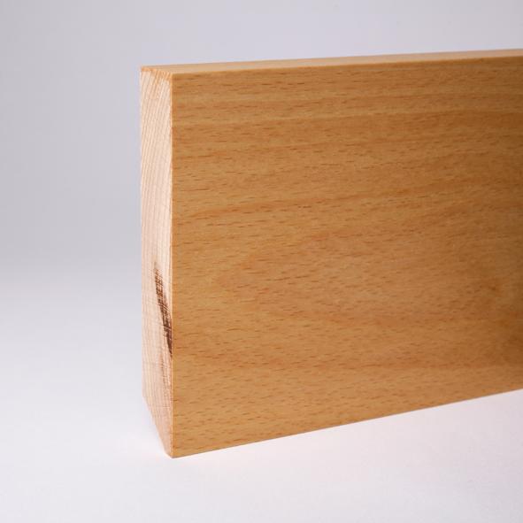 Vierkant Massivholz-Sockelleiste 120mm - Buche geölt