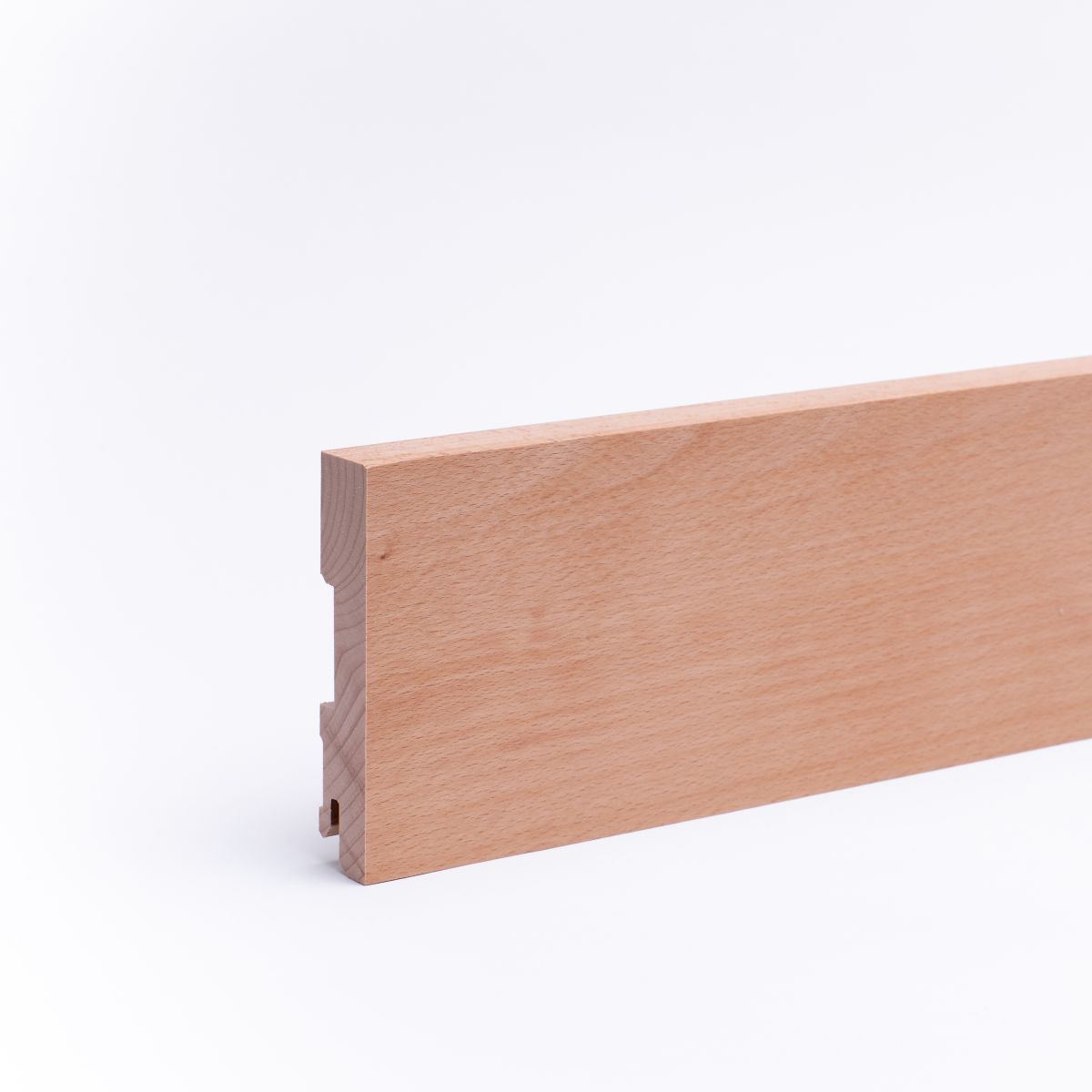 Square solid wood skirting board 100mm - oiled beech