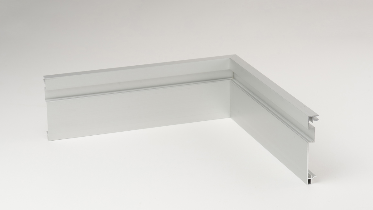 Inner corner for Metal LED-skirting 80 x 13mm No.357 - aluminium silver